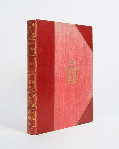A first edition of Queen Victoria by Richard R. Holmes with illustrated plates depicting her domestic life.