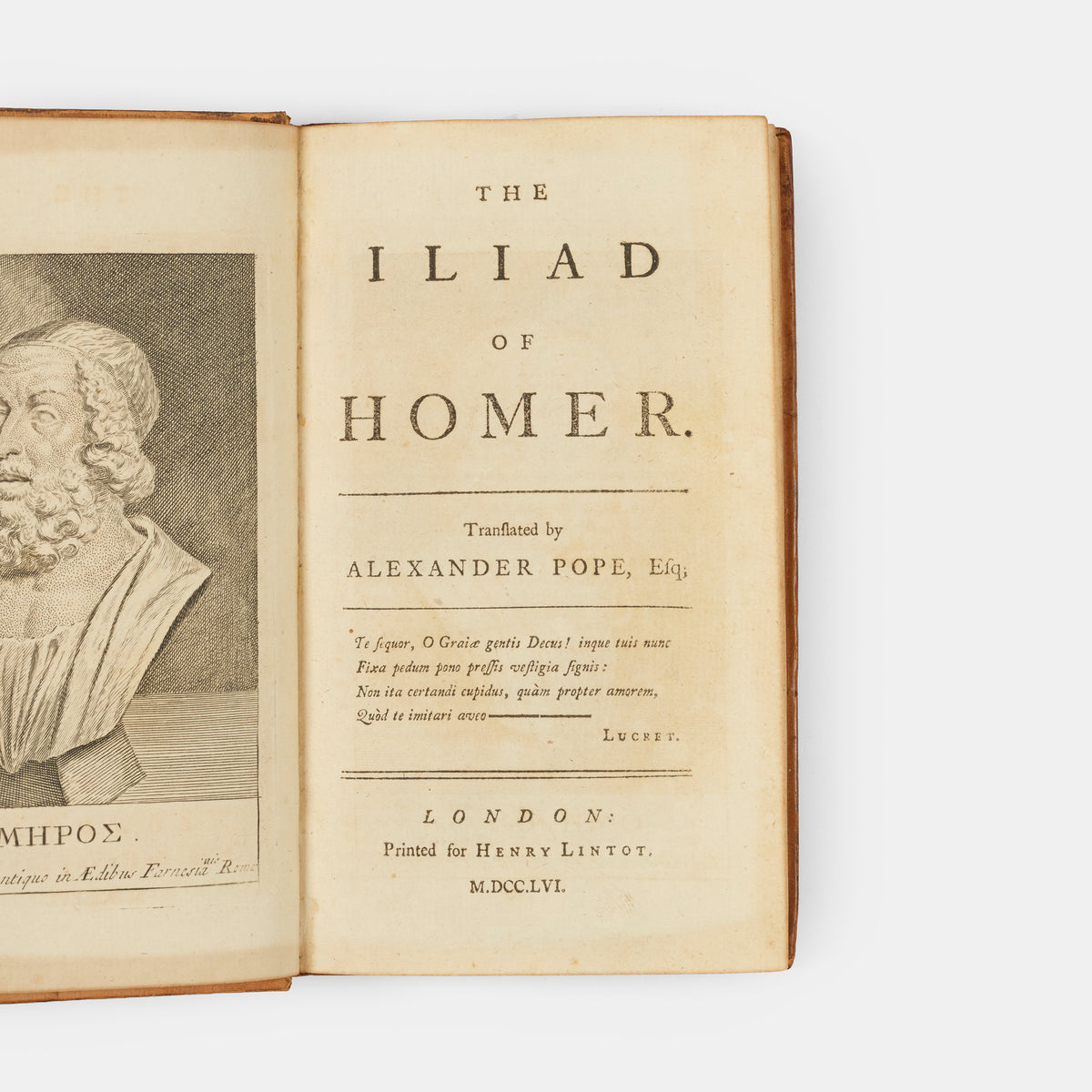 A lovely edition of Alexander Pope's translation of The Iliad by Homer.