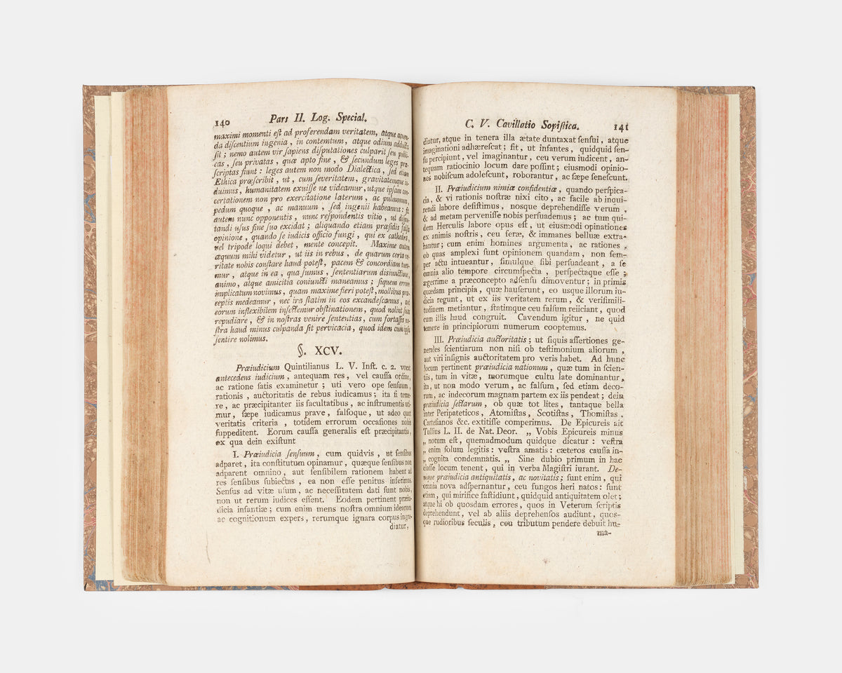 First edition of Jesuit philosopher Jacob Zallinger's defense of Copernicianism and Newtonian empiricism, Interpretatio Naturae, published in three volumes between 1773 and 1775.
