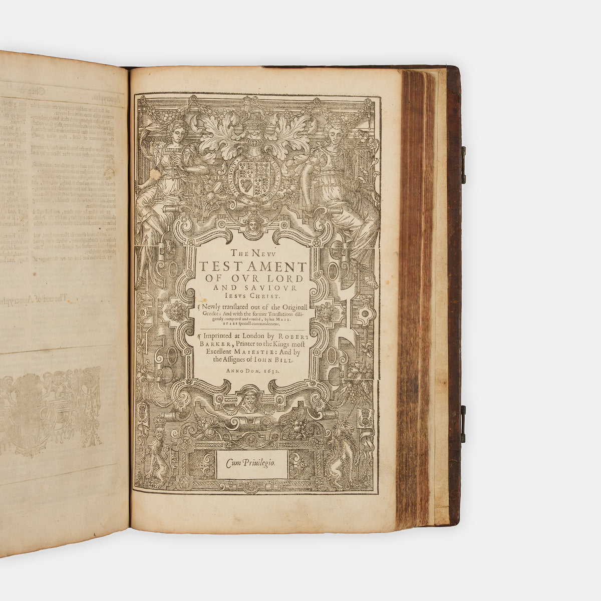 A very well preserved folio King James Bible bound with Speed's Genealogies and map of Canaan, The Book of Common Prayer, and Sternhold and Hopkins' Pslames