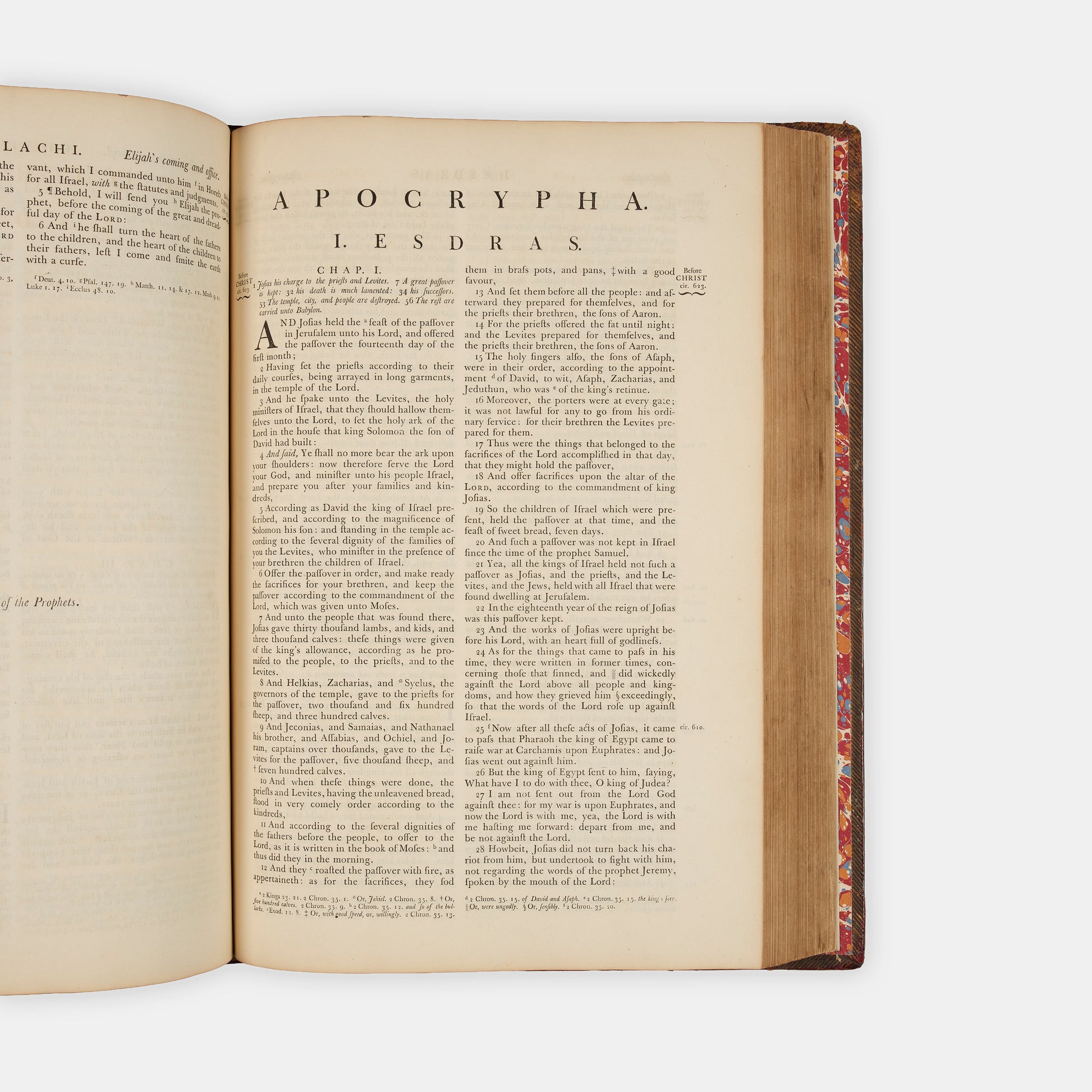 The first edition, first state of John Baskerville's magnum opus, The Holy Bible, printed in Cambridge in 1763