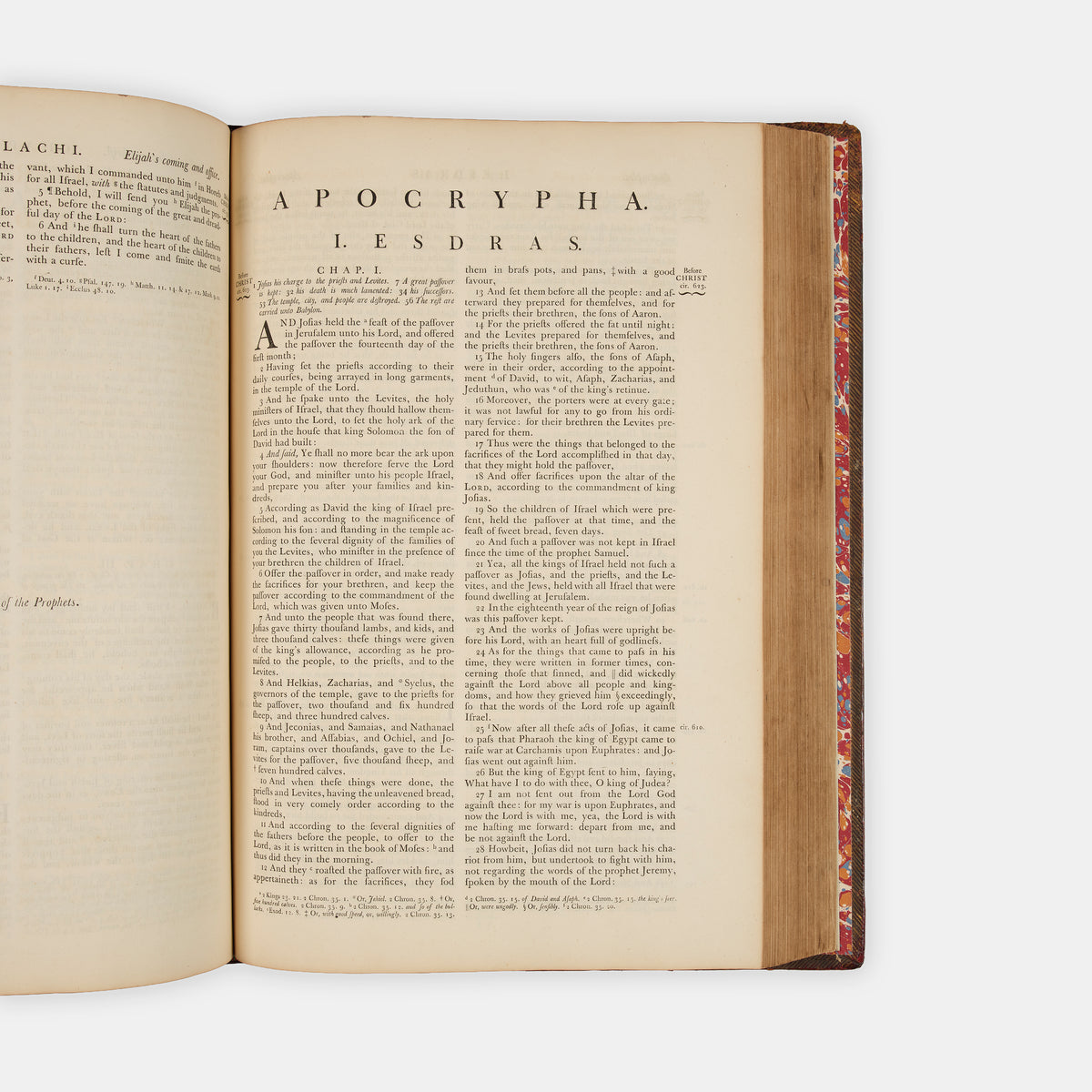 The first edition, first state of John Baskerville's magnum opus, The Holy Bible, printed in Cambridge in 1763
