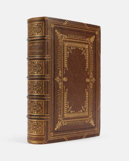 A very fine copy of Louis Veuillot's spiritual biography of Christ, containing numerous full-page colour illustrations borrowed from the monuments of Christian art. 