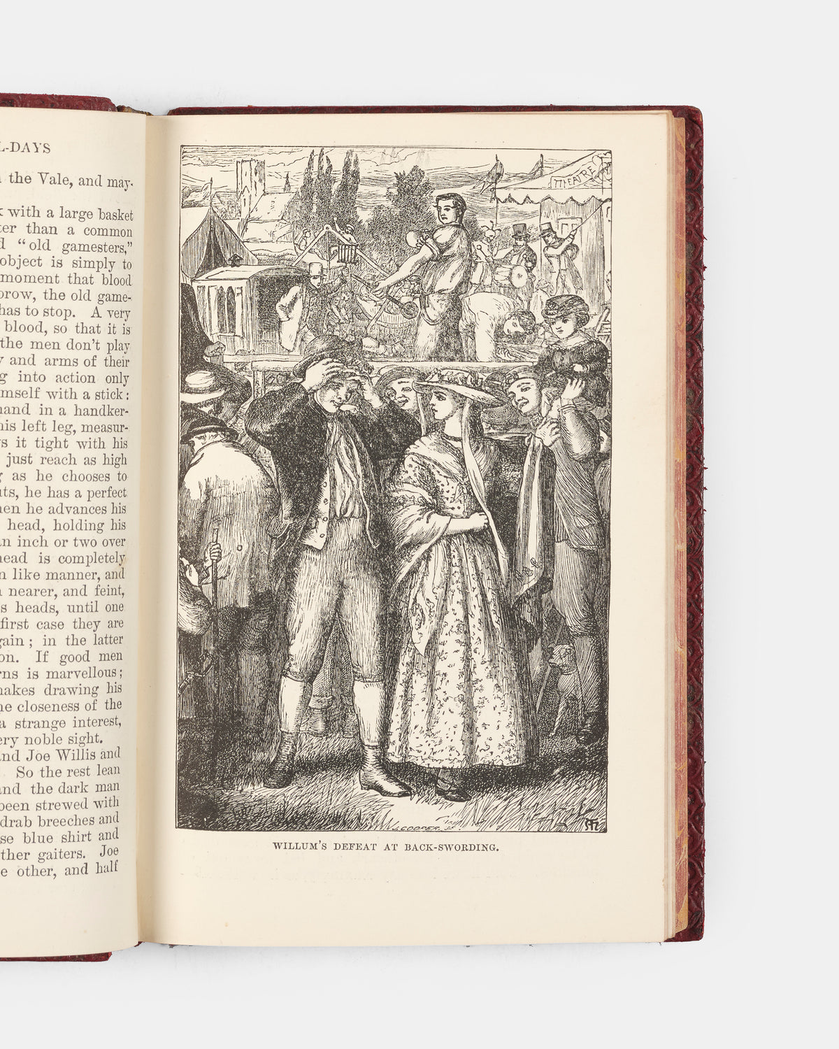 Handsomely bound in red morocco by Relfe Brothers, this edition of Thomas Hughes' widely popular novel is wonderfully illustrated by Arthur Hughes and Sydney Prior Hall. 