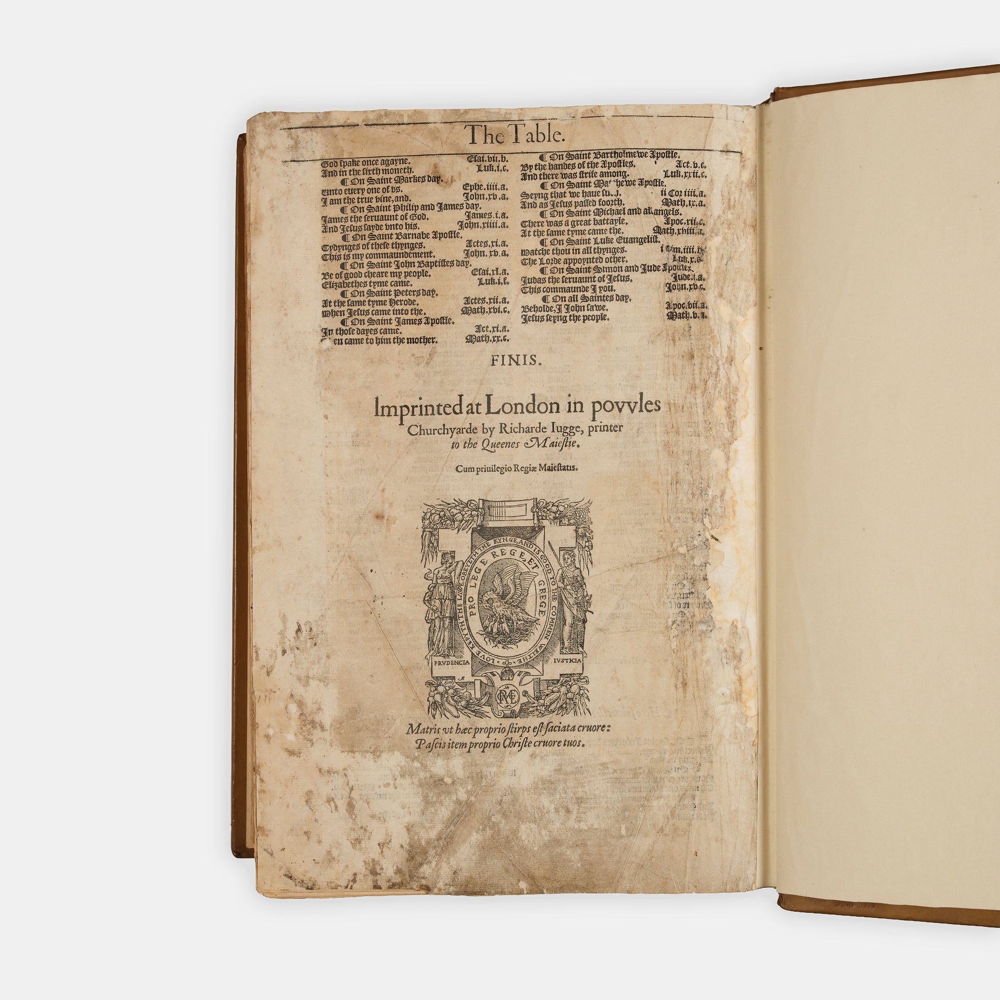 The editio princeps of the Bishop's Bible, the second authorised translation into English, and the most lavishly illustrated English Bible of the sixteenth century