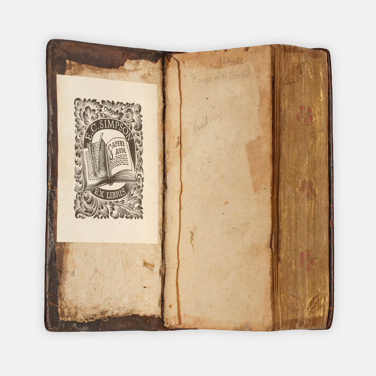 A charming, mid-seventeenth century 'fan' binding of dark brown calfskin tooled in gilt, enclosing a scarce pocket edition of the Kind James Bible