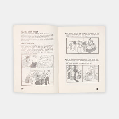 Uncommon first editions of the UK's famous <em>Protect and Survive</em> civil defense pamphlet, its companion volume, <em>Domestic Nuclear Shelters</em>, and the parody <em>Meet Mr. Bomb.</em>