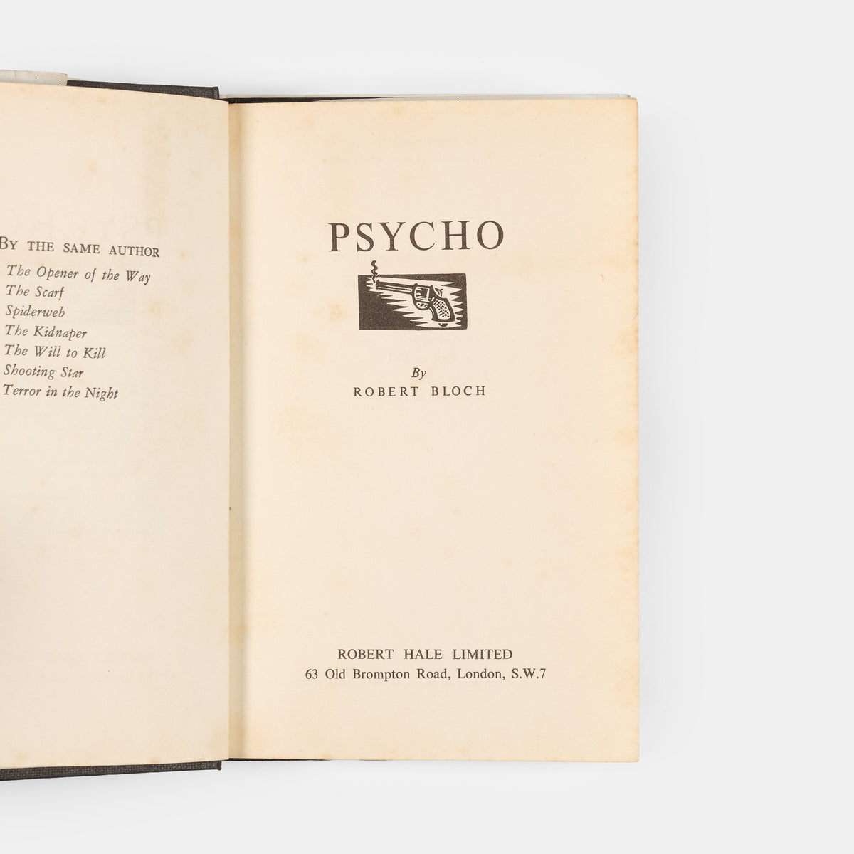 First UK edition of Psycho together with the first edition of Psycho II signed by the author and designer.