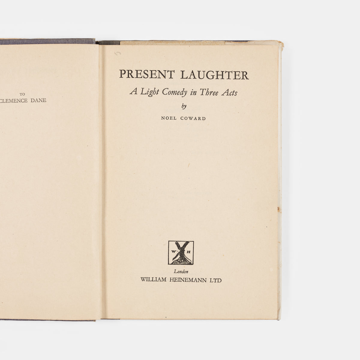 A signed first edition of Present Laughter by Noel Coward.