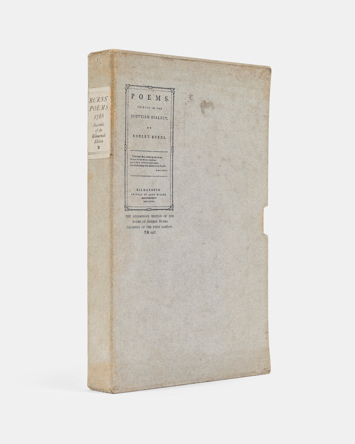 A facsimile of the original 1786 first edition published by John Smith & Son in 1927.