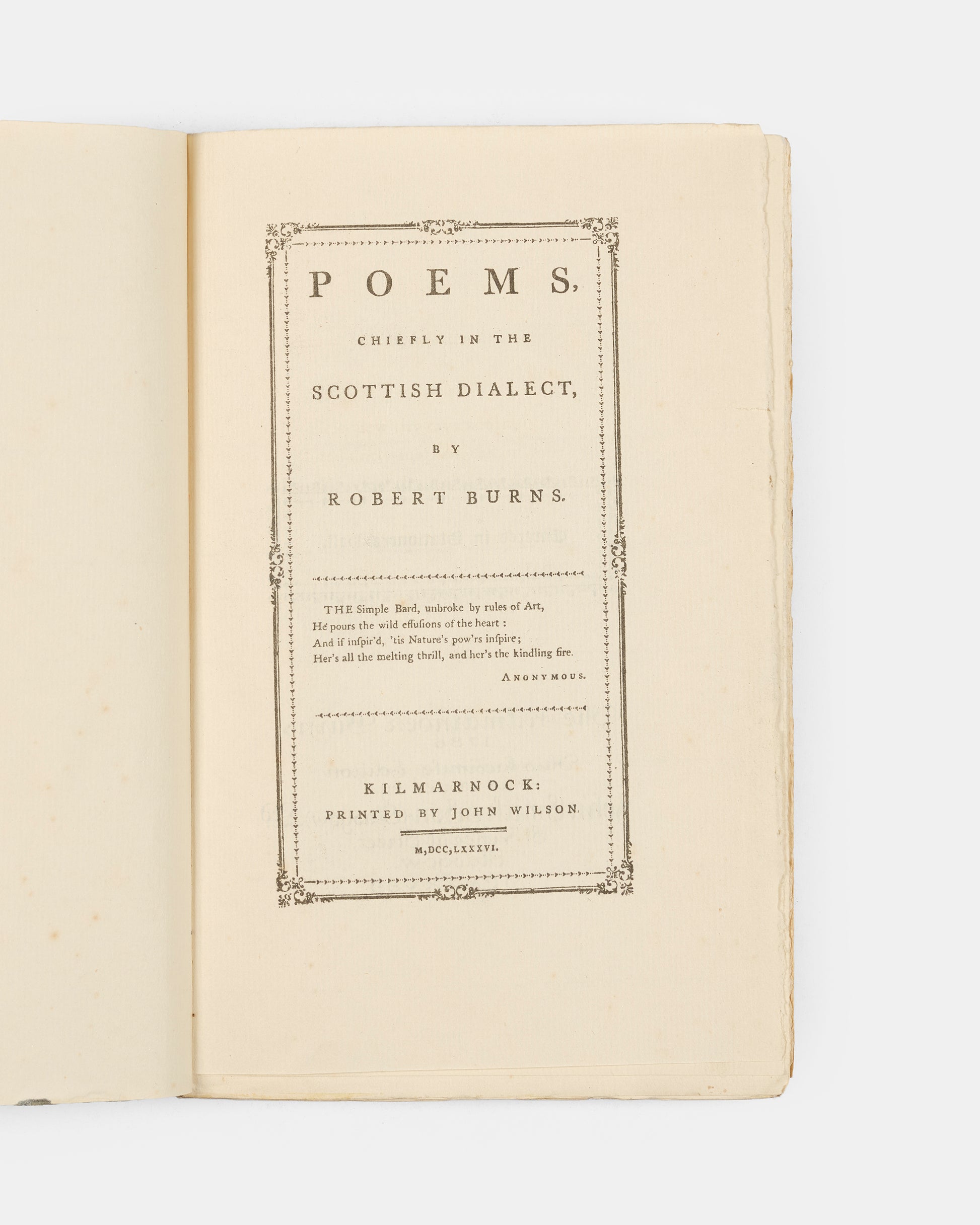A facsimile of the original 1786 first edition published by John Smith & Son in 1927. 