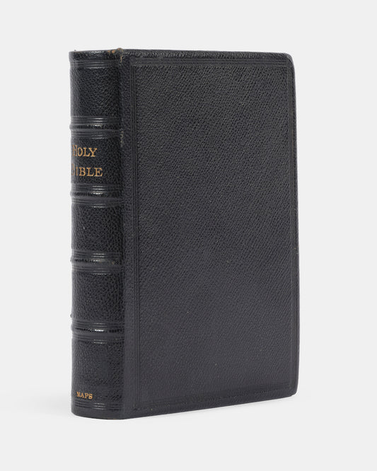 A sweet pocket edition of the King James Bible in contemporary black morocco gilt