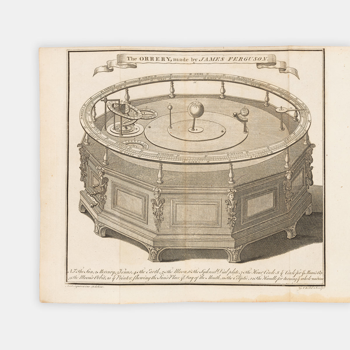 Ninth edition of James Ferguson's Astronomy Explained Upon Sir Isaac Newton's Principles in a contemporary calf binding
