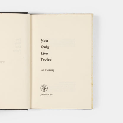 The first edition, first impression of You Only Live Twice by Ian Fleming, part of the famous James Bond series.
