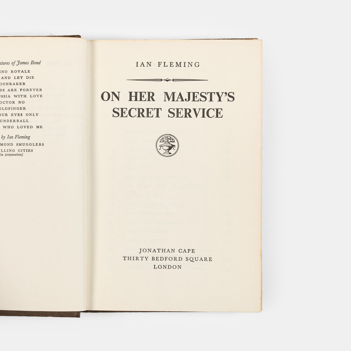 The second title in the "Blofeld trilogy", preceded by Thunderball (1961) and concluding with You Only Live Twice (1964). Richard Chopping jacket artwork