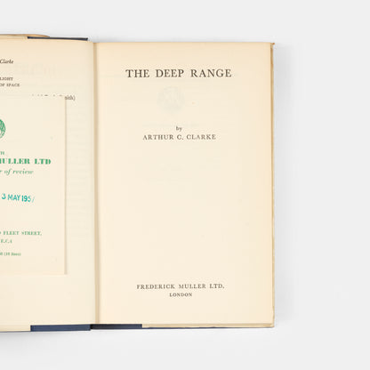 First edition of science fiction novel The Deep Range by Arthur C. Clarke.