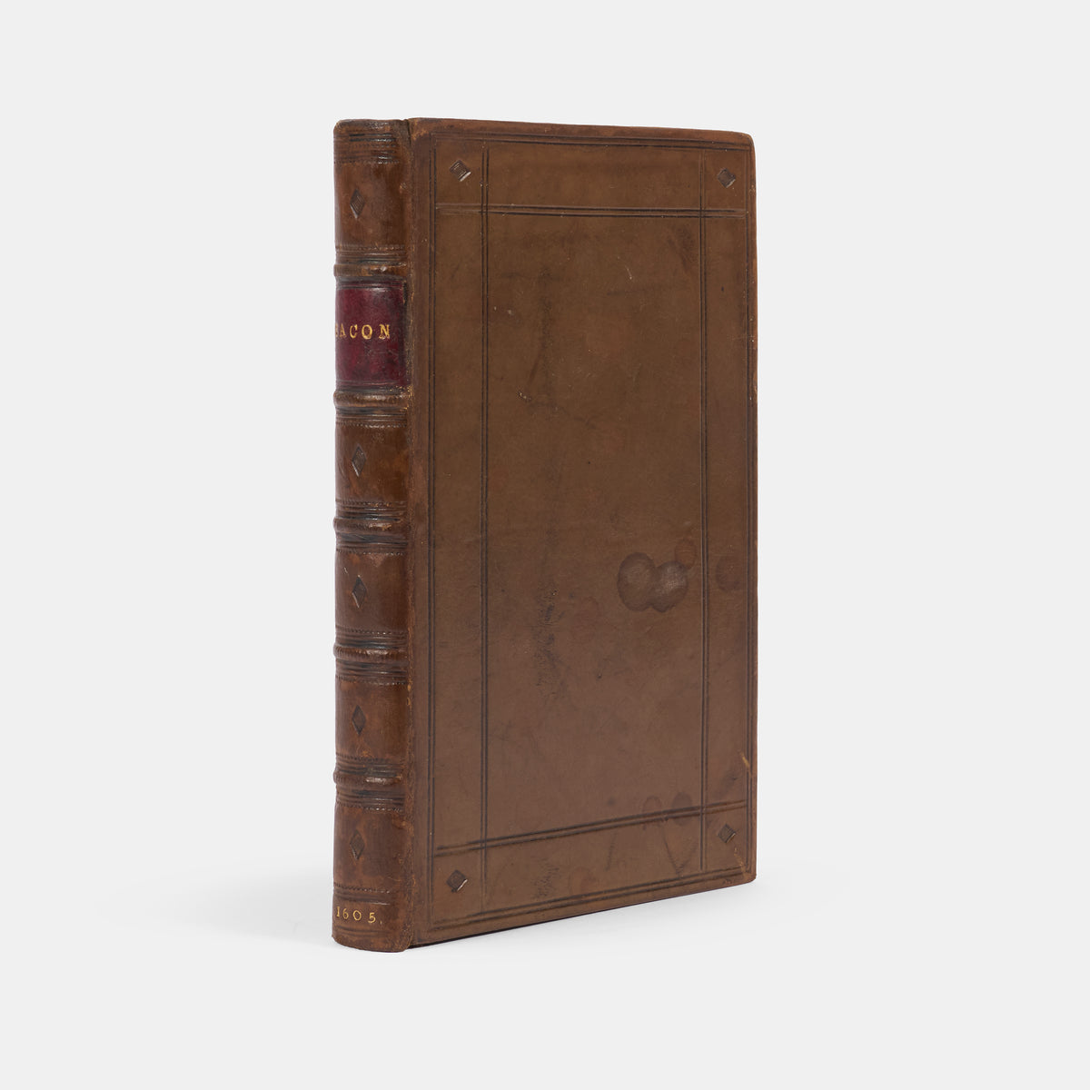 The first edition of Francis Bacon's Twoo Bookes of the proficiencie and advancement of learning, one of his earliest philosophical works and the only one published in England