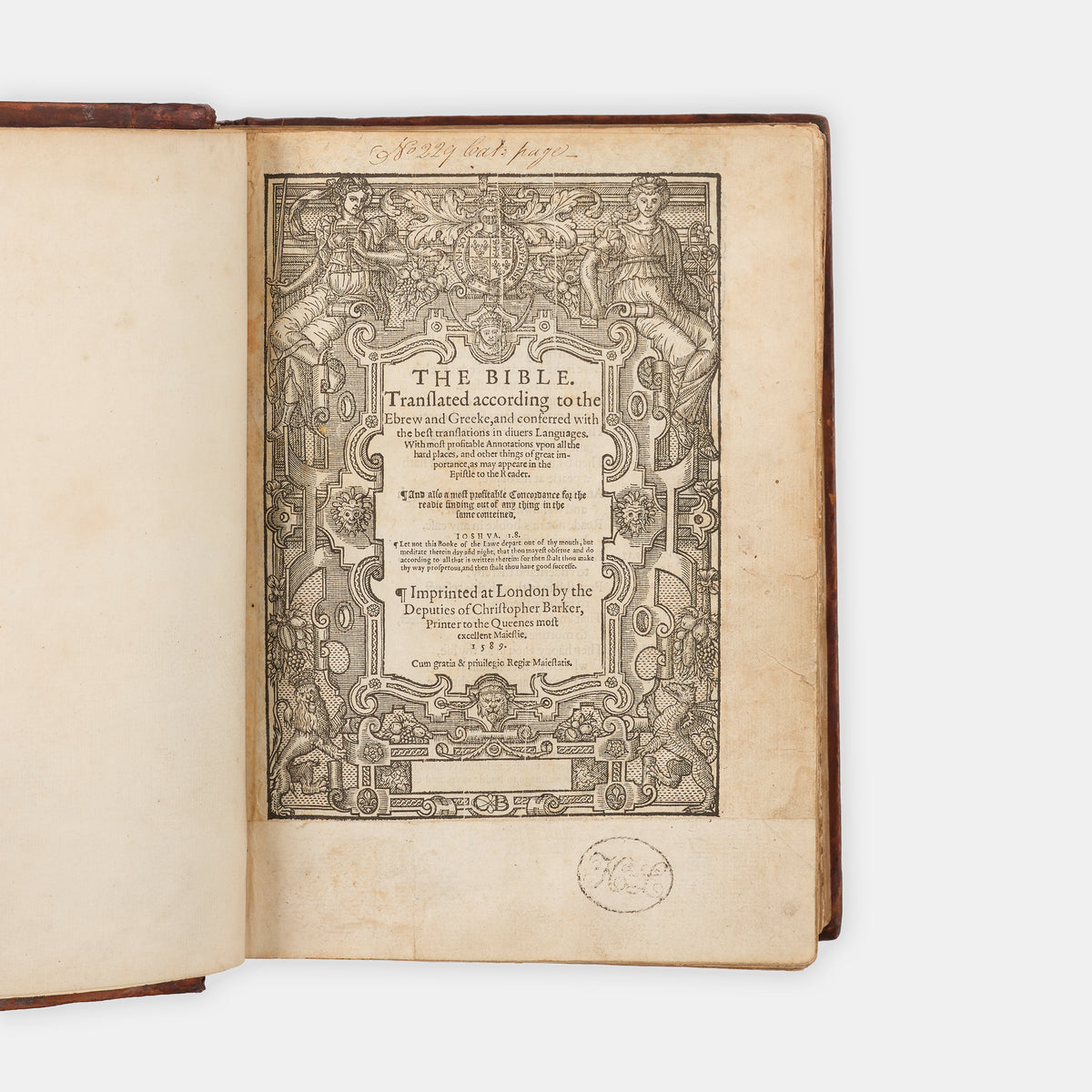 A handsome sixteeth-century edition of the Geneva Bible, finely bound in eighteenth-century gilt-panelled calf, without the Concordance, but with the Booke of Common Prayer and metrical Psalmes