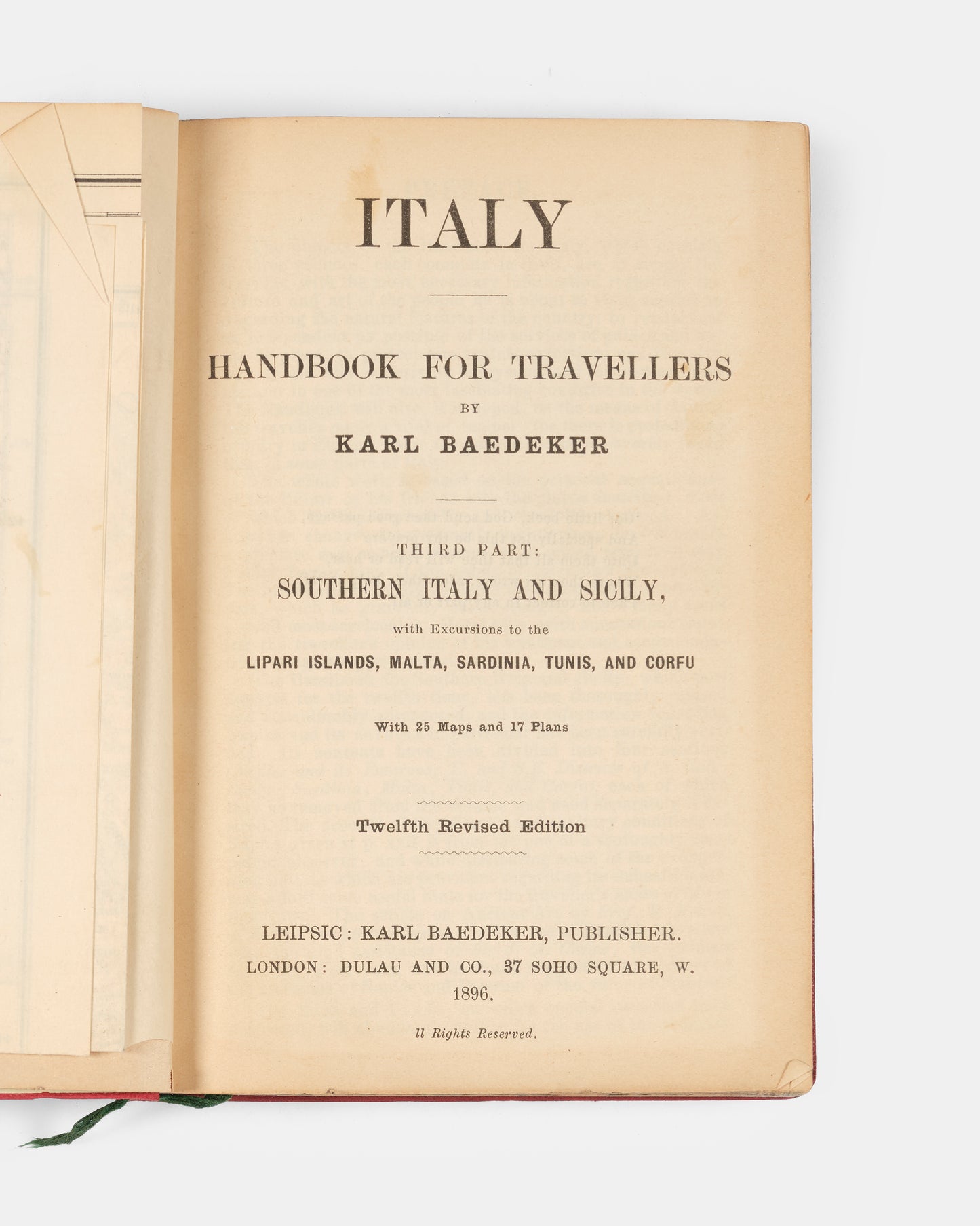 This volume contains maps of Sardinia, Malta and Gozo