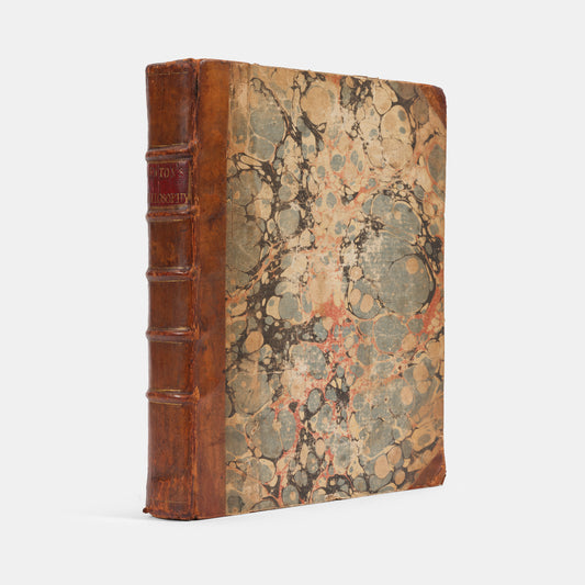 A handsoem copy of the first edition of Pemberton's classic introduction to Sir Isaac Newton's natural philosophy, illustrated with engraved plates