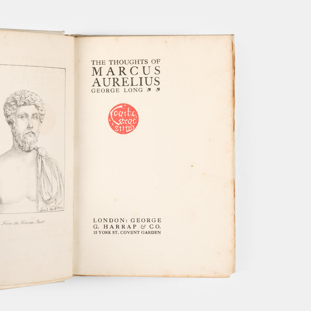 A finely pritned example of the meditations of Marcus Aurelius Antoninus, the last of Rome's five good emperors