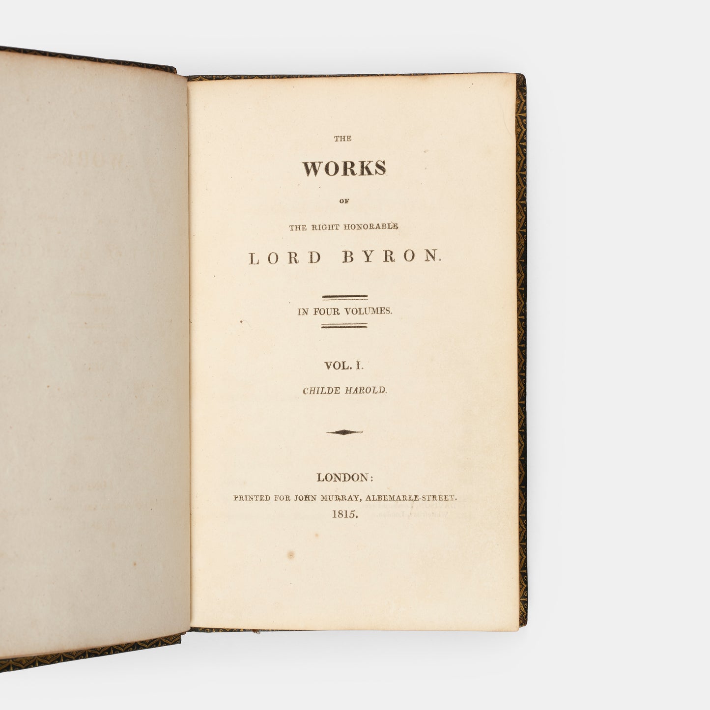 A finely bound set of Lord Byron's works