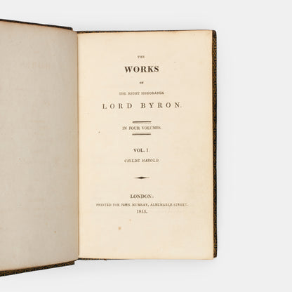 A finely bound set of Lord Byron's works