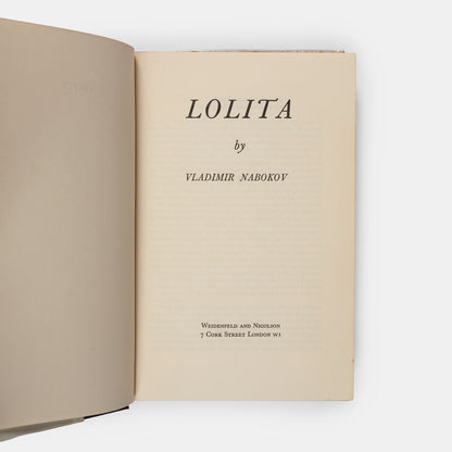 First UK edition, first impression of Nabokov's Lolita in the dust jacket