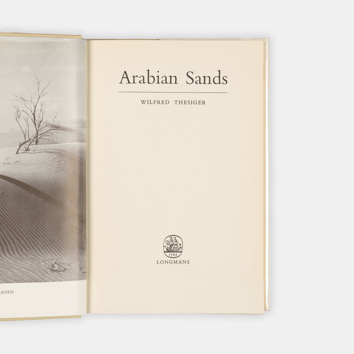 First edition of Wilfred Thesiger's Arabian Sands, his classic narrative of his time spent amongst the Bedouins of South Arabia.