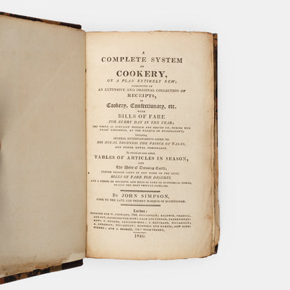 A Complete System of Cookery,