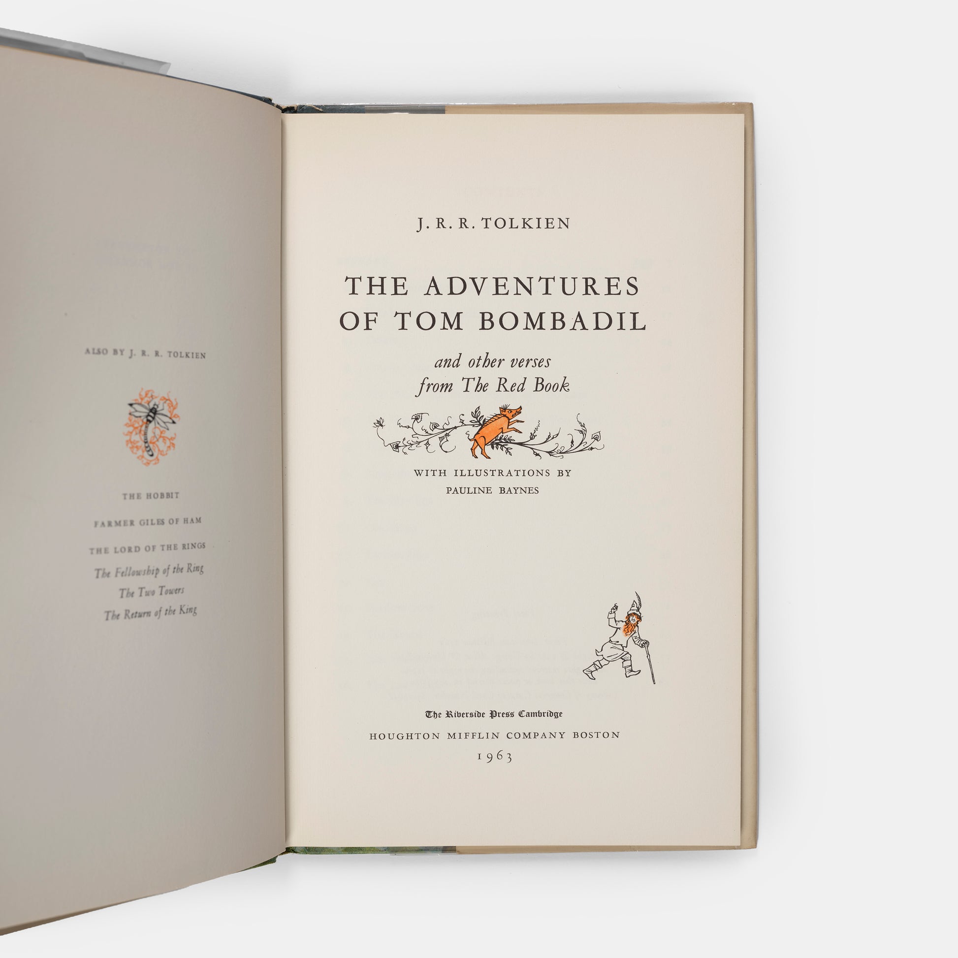 First American edition of Tolkien's The Adventures of Tom Bombadil