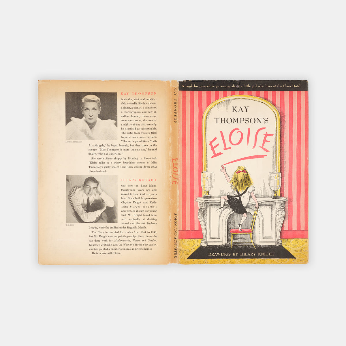 A first edition, first printing of Eloise by Kay Thompson, illustrated by Hilary Knight.