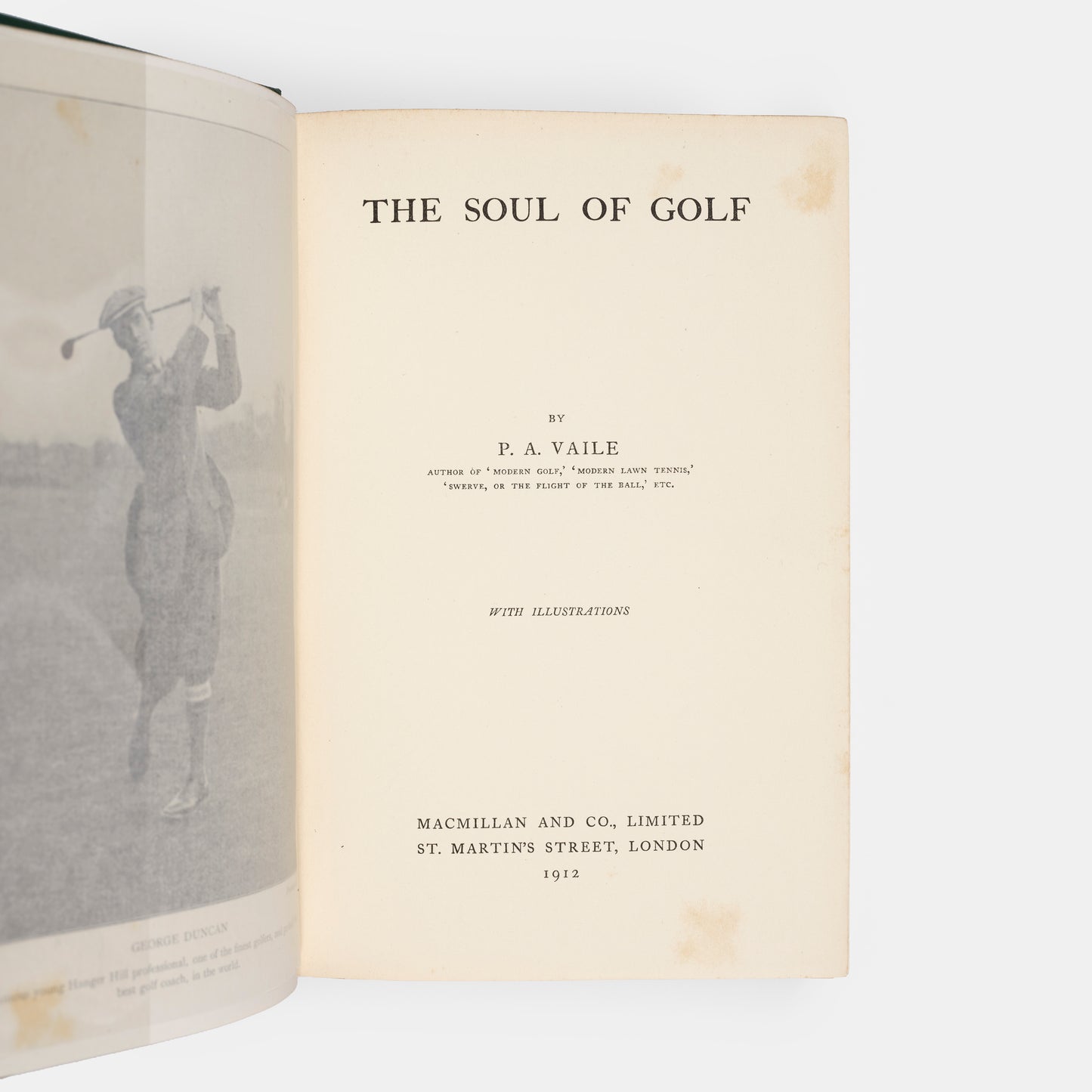 A first edition of The Soul of Golf by P.A. Vaile. 