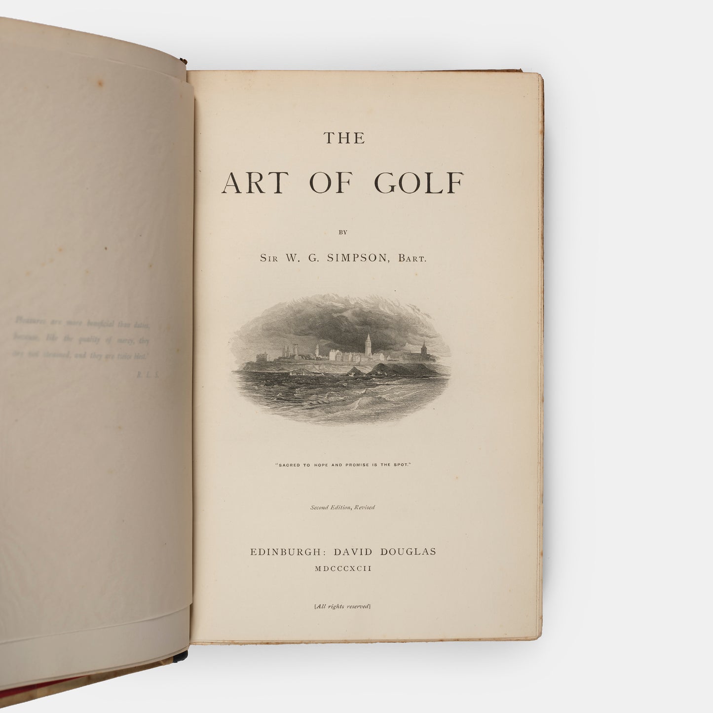 A handsome copy of The Art of Golf by Sir W.G. Simpson.