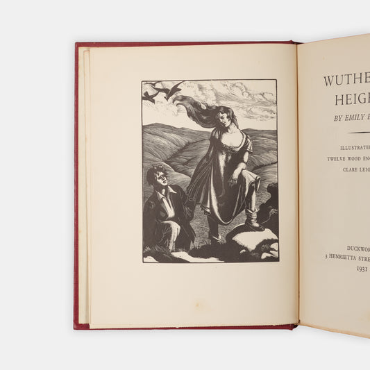 The first edition thus of Wuthering Heights by Emily Bronte with illustrations by Clare Leighton.