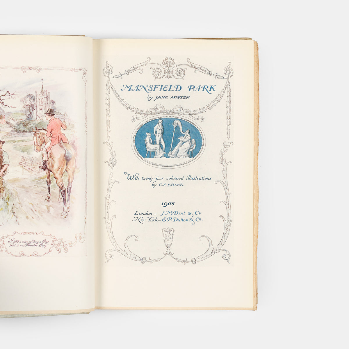 A lovely copy of Mansfield Park by Jane Austen with illustrations by C.E. Brock