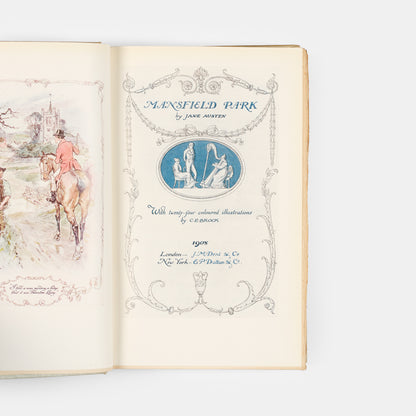 A lovely copy of Mansfield Park by Jane Austen with illustrations by C.E. Brock