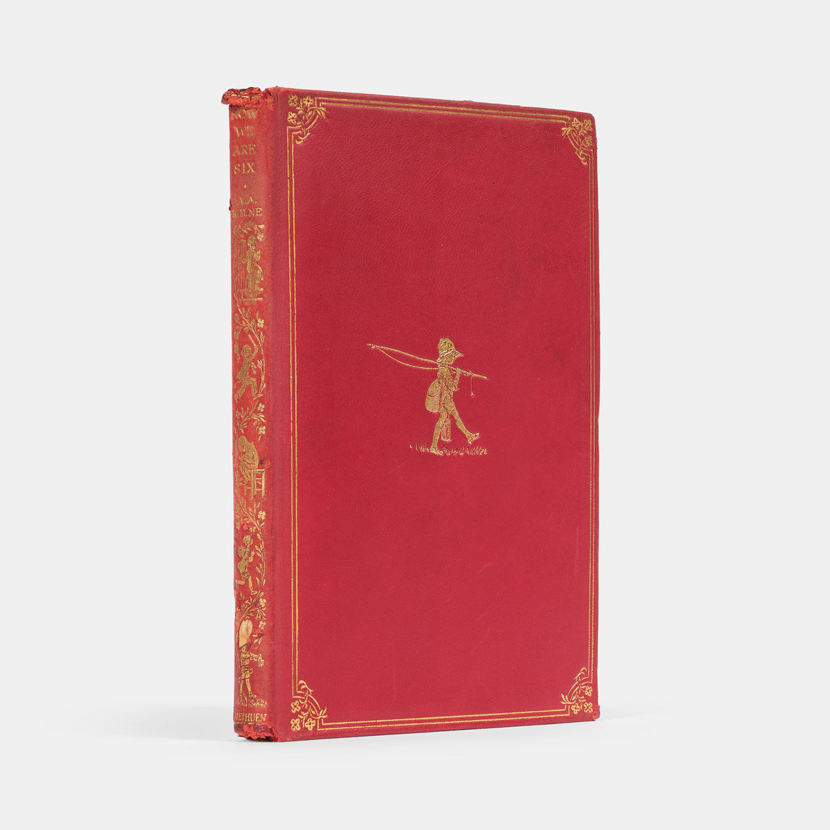 A lovely first edition of the deluxe issue of Now We Are Six by A.A. Milne and illustrated by E.H. Shepard.