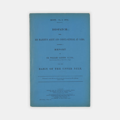 First editions of Garstin's 1901 and 1904 Reports on the Irrigation and Basin of the Upper Nile, from the noted collection of Humphrey Winterton, one of the greatest collectors of East Africa in the last quarter of the twentieth century.