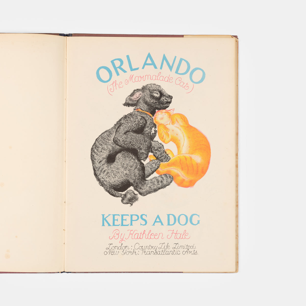 A first edition of Orlando the Marmalade Cat Keeps a Dog by Kathleen Hale.