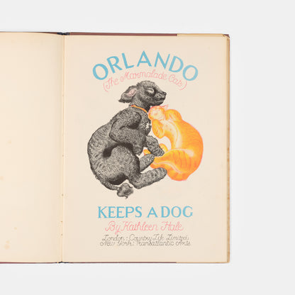 A first edition of Orlando the Marmalade Cat Keeps a Dog by Kathleen Hale.