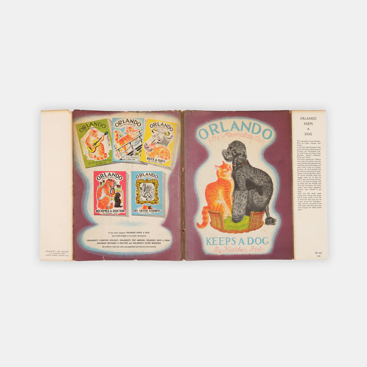 A first edition of Orlando the Marmalade Cat Keeps a Dog by Kathleen Hale.