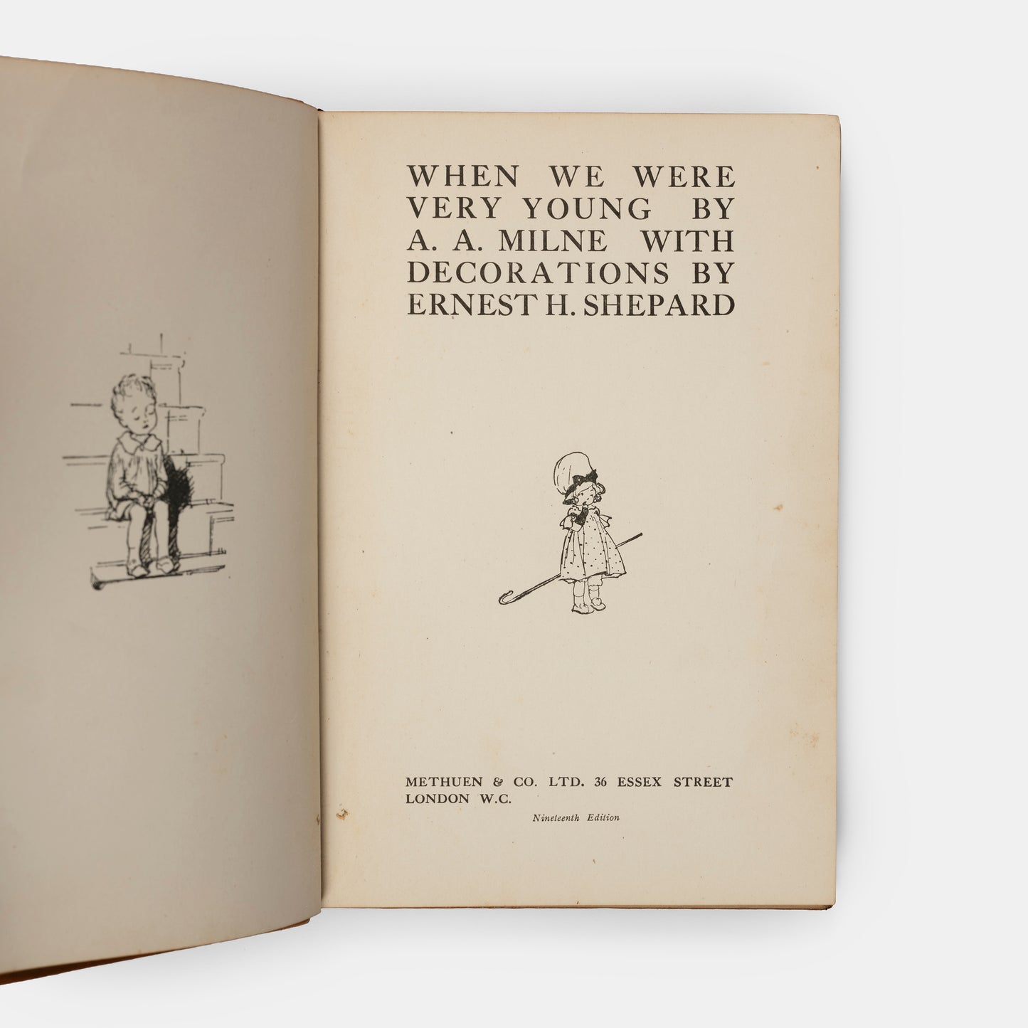 A lovely copy of the Monogram edition of When We Were Very Young by A.A. Milne, with illustrations by E.H. Shepard.