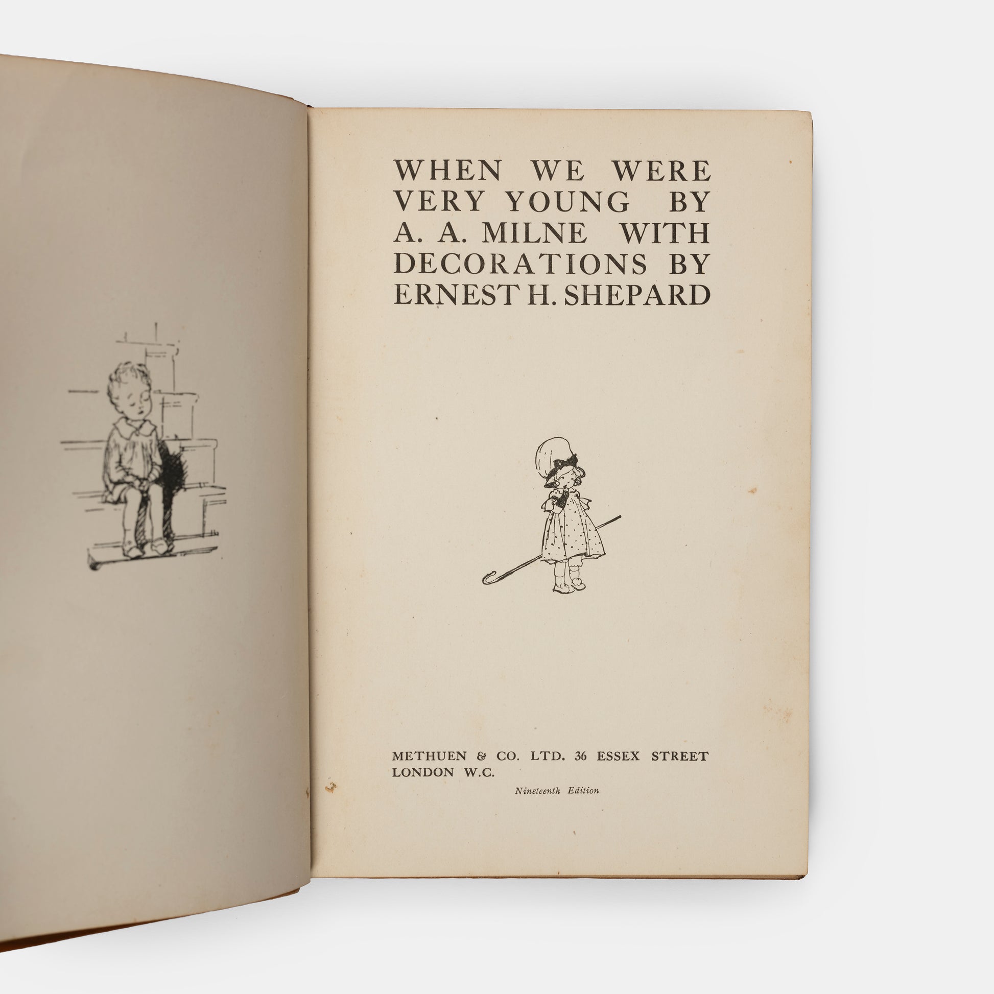 A lovely copy of the Monogram edition of When We Were Very Young by A.A. Milne, with illustrations by E.H. Shepard.