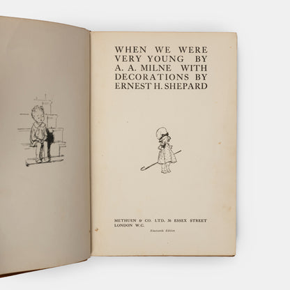 A lovely copy of the Monogram edition of When We Were Very Young by A.A. Milne, with illustrations by E.H. Shepard.