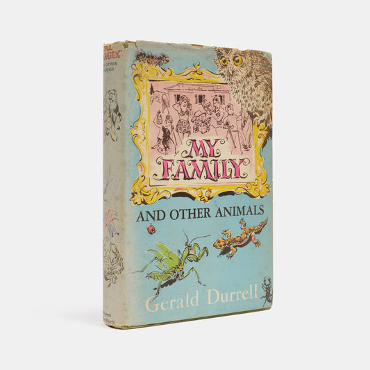 A lovely first edition of My Family and Other Animals by conservationist and writer Gerald Durrell in the repriced dust-jacket. 
