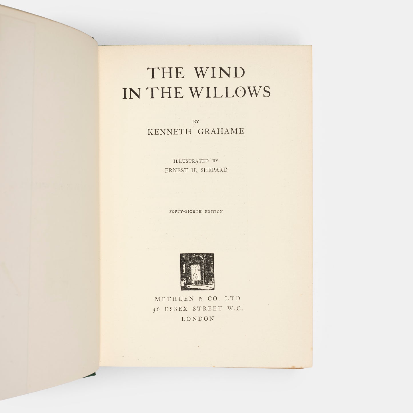 A charming copy of the perennial children's classic, The Wind in the Willows by Kenneth Grahame and illustrated by E.H. Shepard.