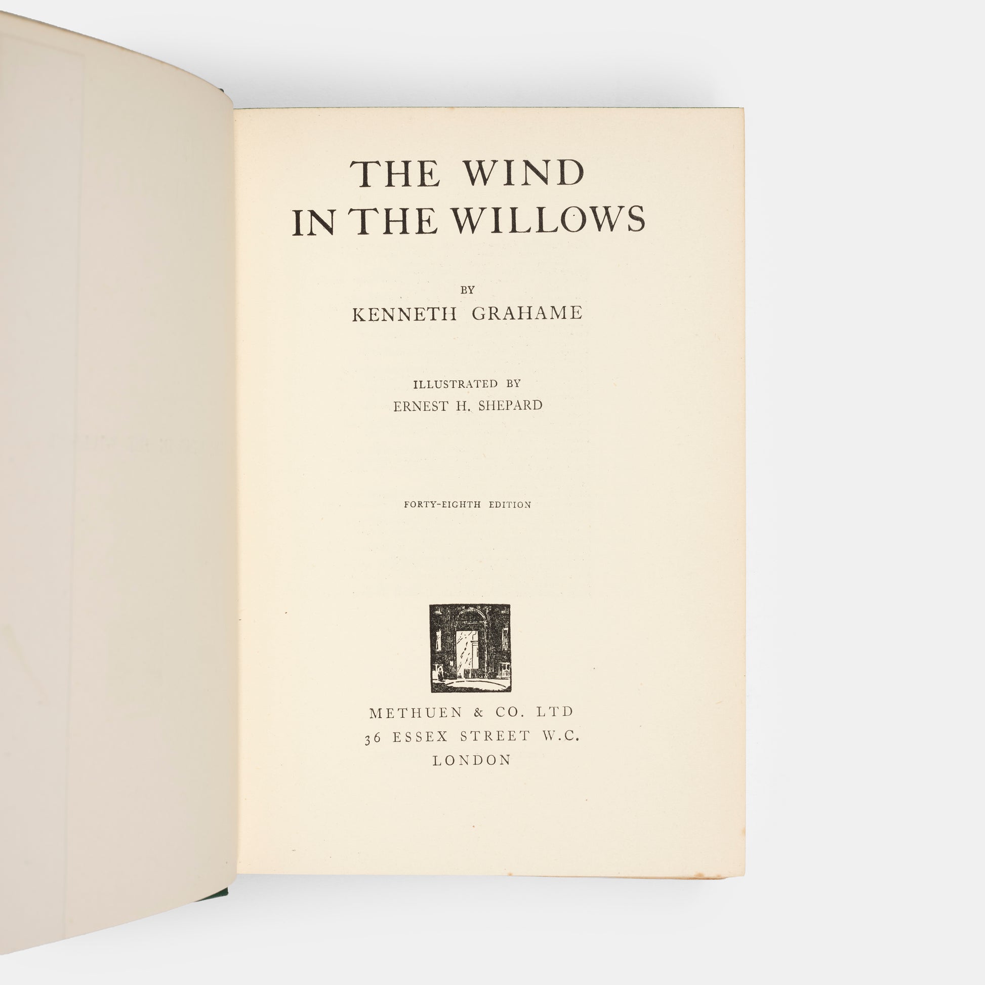 A charming copy of the perennial children's classic, The Wind in the Willows by Kenneth Grahame and illustrated by E.H. Shepard.