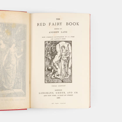 A lovely copy of The Red Fairy Book, edited by Andrew Lang and illustrated by H.J. Ford.