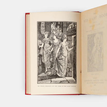 A lovely copy of The Red Fairy Book, edited by Andrew Lang and illustrated by H.J. Ford.